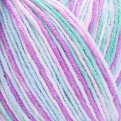 Yarnart Jeans Soft Colors 6202 - růžová, světle modrá, zelená, bílá