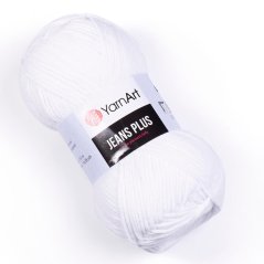 YarnArt Jeans Plus 62 - sněhově bílá