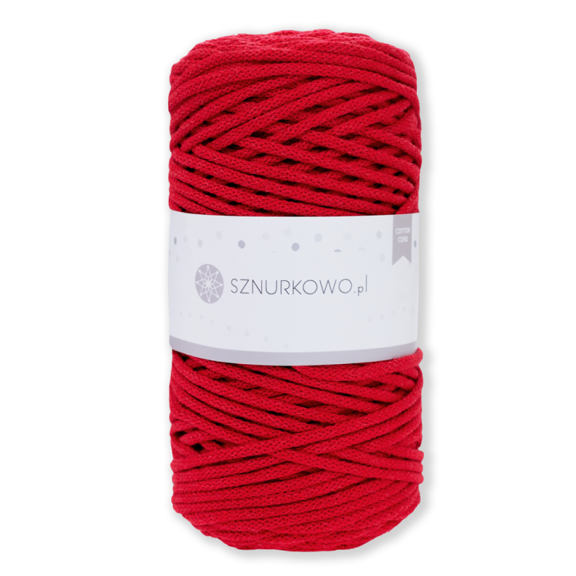 Sznurkowo šňůry 3 mm - červená