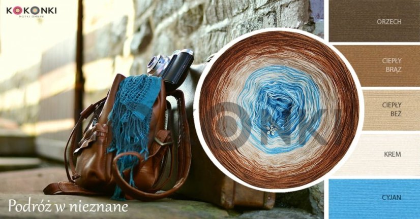 Kokonki Classic A748 - ořech, teplá hnědá, teplá béžová, krémová, tyrkysová