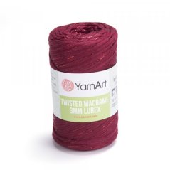 YarnArt Twisted Macrame Lurex 3 mm 781 - vínová