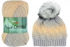 Vlna-Hep Nepál Ombré 7401 - šedá, žlutá