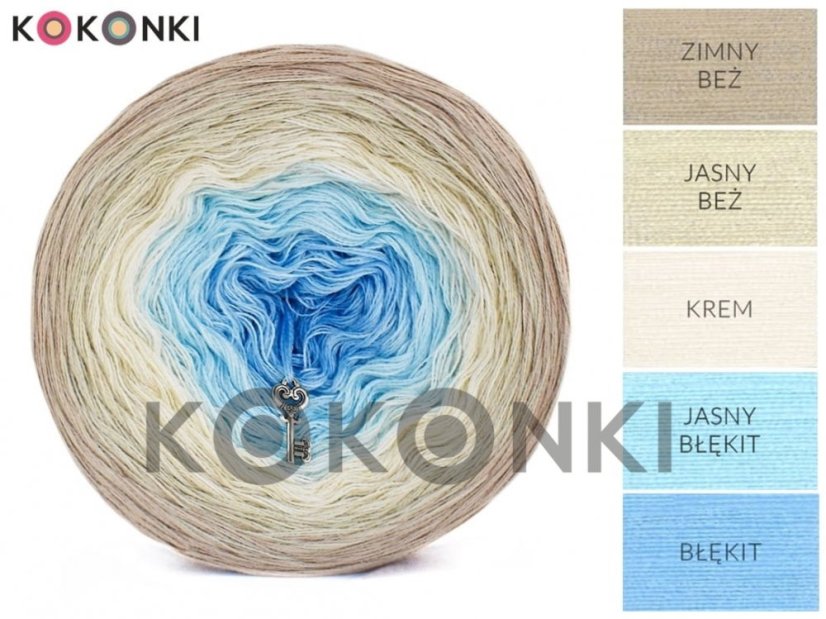 Kokonki Classic B063 Feels Like Home - zimní béžová, jasná béžová, krémová, svěle modrá, modrá