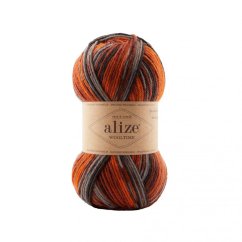 Alize Wooltime 11014 - černá, šedá, oranžová