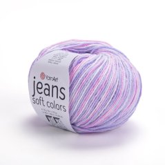 Yarnart Jeans Soft Colors 6205 - fialová, růžová, bílá