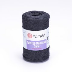 YarnArt Twisted Macrame 3 mm 758 - tmavě šedá