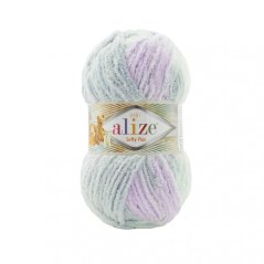 Alize Softy Plus 6466 - fialová, šedá