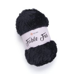 YarnArt Fable Fur 988 - černá