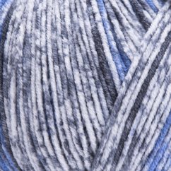YarnArt Jeans Splash 947 - bílá, modrá, šedá