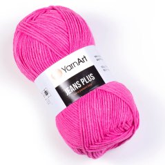 YarnArt Jeans Plus 42 - malinová