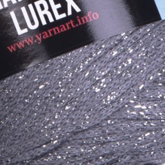 YarnArt Macrame Cotton Lurex 737 - šedá se stříbrnou nitkou
