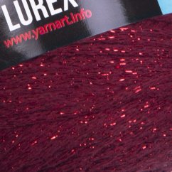 YarnArt Macrame Cotton Lurex 739 - vínová s červenou nitkou