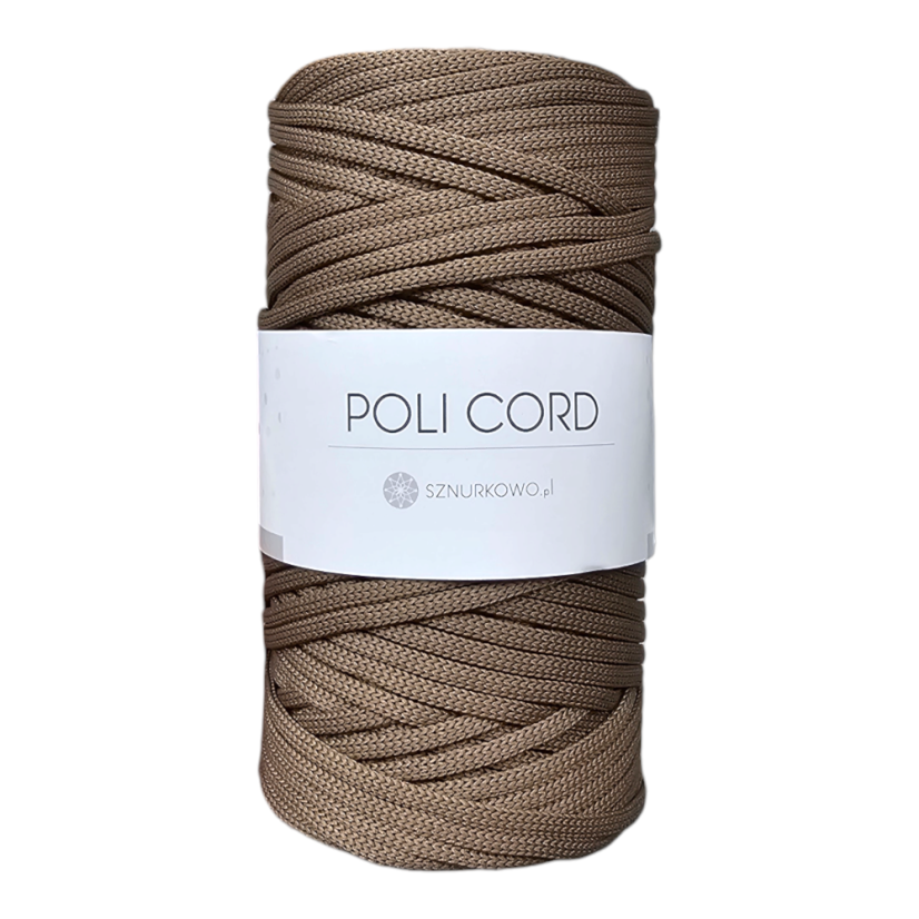 Sznurkowo polyester mokka