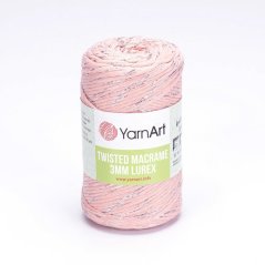 YarnArt Twisted Macrame Lurex 3 mm 767 - růžová