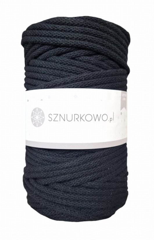 Sznurkowo šňůry 5 mm - černá