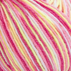 Yarnart Jeans Soft Colors 6214 - růžová, žlutá, bílá