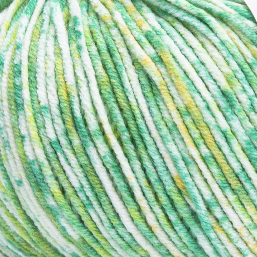YarnArt Jeans Splash 946 - zelená, bílá