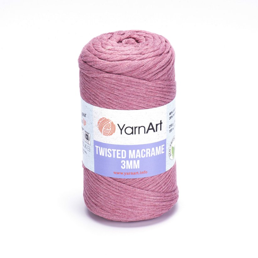 YarnArt Twisted Macrame 3 mm 792 - starorůžová