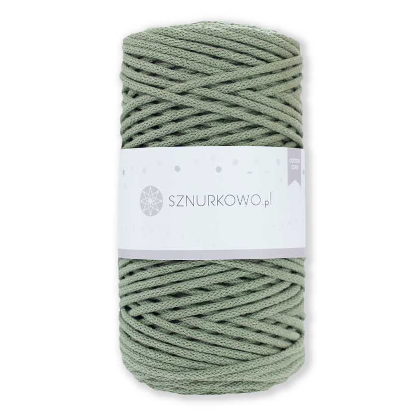 Sznurkowo šňůry 3 mm - šalvěj Sznurkowo šňůry 3 mm - šalvěj